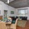 a living room with a wood floor